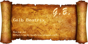 Gelb Beatrix névjegykártya